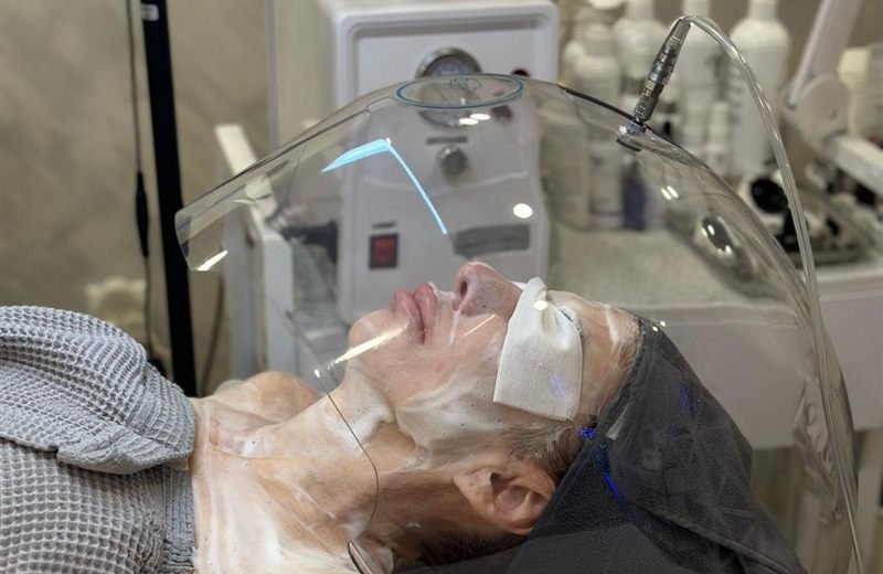 Oxygen Facial dome treatment at SI Glam Glow in Staten Island